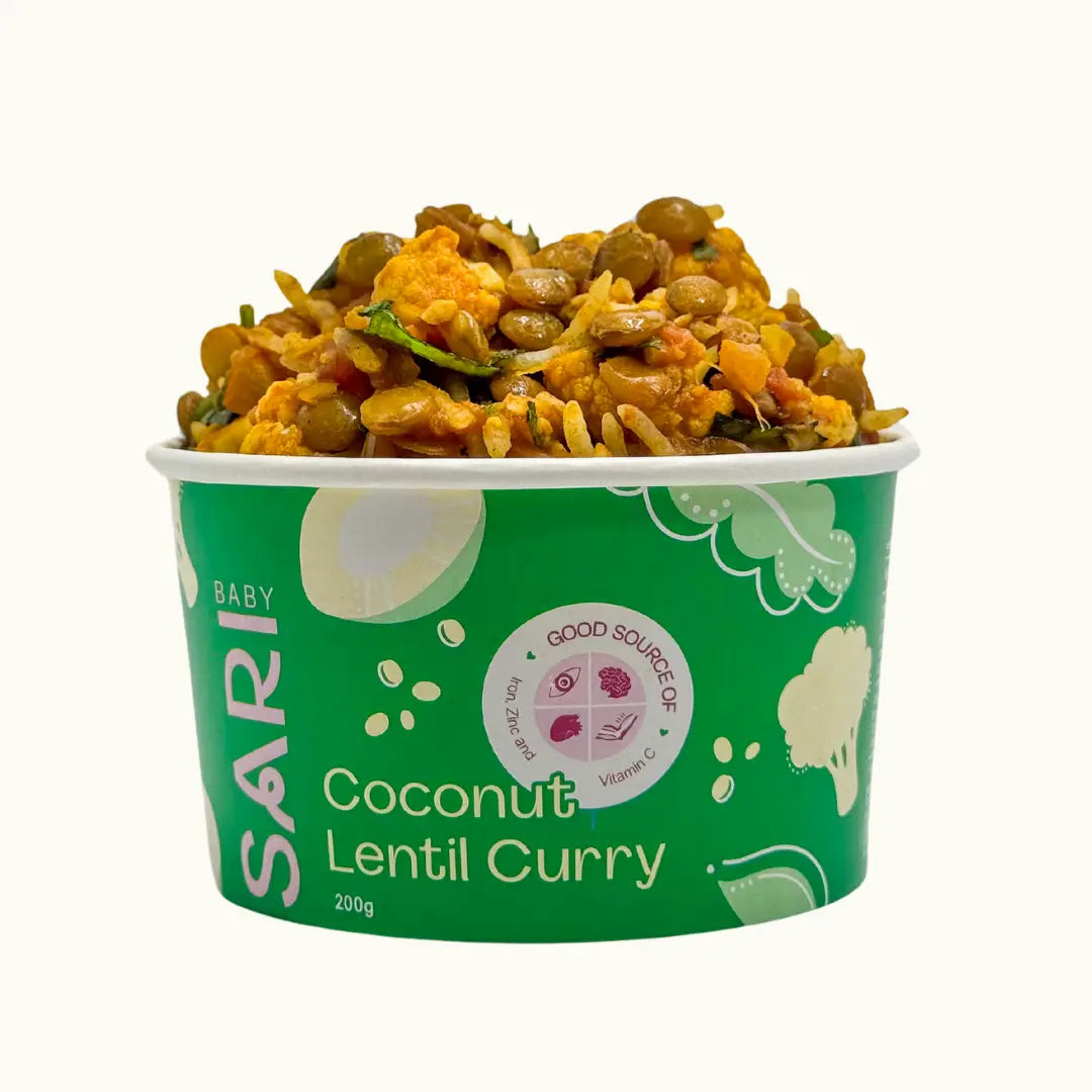 Coconut Lentil Curry for Babies and Toddlers – A mild, nourishing, plant-based meal made with lentils, cauliflower, and coconut milk.